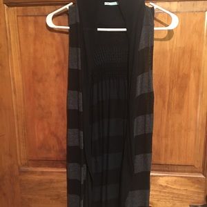 Women’s XL Striped Long Vest